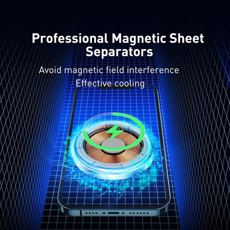 Baseus samochodowy uchwyt magnetyczny bezprzewodowa indukcyjna ładowarka Qi 15 W kompatybilna z MagSafe do iPhone czarny WXJN-01