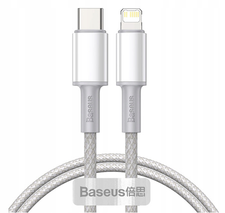 Baseus kabel USB Typ C - Lightning szybkie ładowanie Power Delivery 20 W 1 m biały CATLGD-02