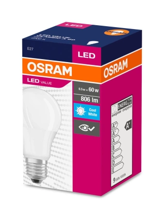 OSRAM Żarówka LED A60 E27 8,5W 60W 806lm 4000K