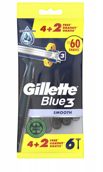 GILETTE BLUE 3 smooth 6 szt worek
