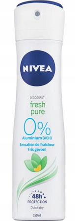 NIVEA DEO SPRAY 150ML WOMAN FRESH PURE 6/396/2376