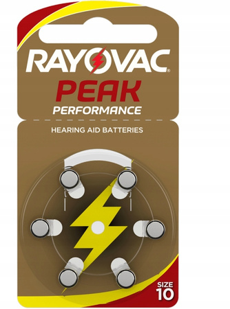 RAYOVAC Baterie słuchowe 10 PEAK PERFORMANCE 60 szt.