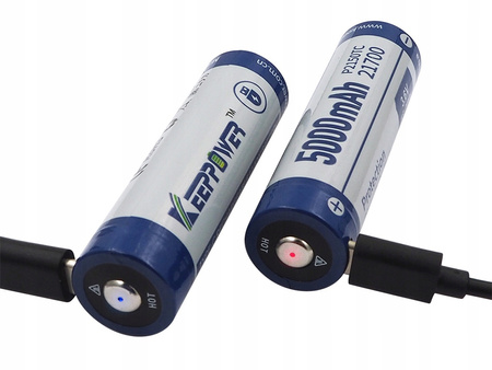 KeepPower akumulator ICR21700-500PCM 5000mAh Li-ION USB-C, 2szt.
