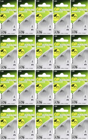 GP bateria alkaliczna LR44 / V13GA / A76 BL1x20 /zestaw