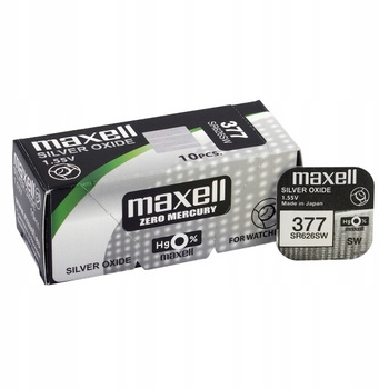 MAXELL bateria srebrowa 377 / SR626SW 10 szt.