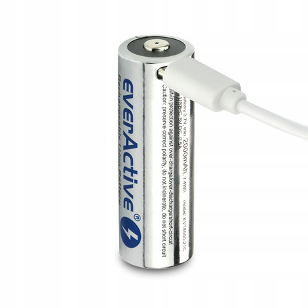 everActive akumulator 18500 3,7V Li-ion 2100mAh micro USB z zabezpieczeniem	