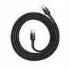 Baseus Cafule Cable wytrzymały nylonowy kabel przewód USB-C PD / USB-C PD PD2.0 60W 20V 3A QC3.0 2M czarno-szary CATKLF-HG1