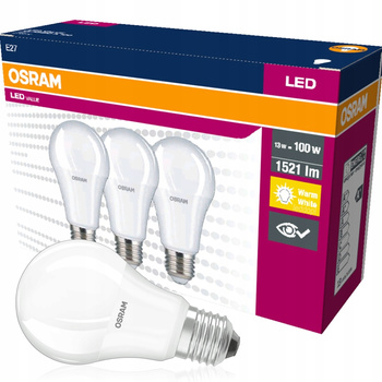 OSRAM Żarówka LED E27 13W 100W 1521lm 2700K 3-PAK