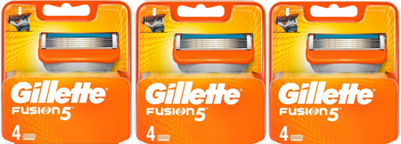GILLETTE FUSION 5 WKŁADY A\"4 / FUSION RAZOR CARTIDGE REFILLS 10/640/6400x3 /zestaw