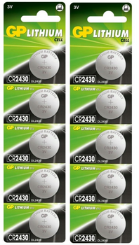 GP bateria litowa CR2430 10 szt. - zestaw