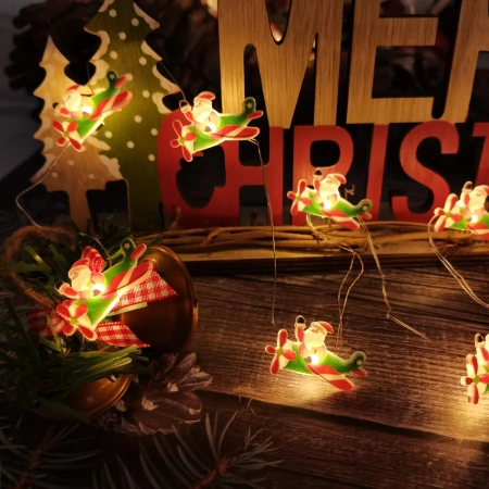 Lampki mikołaj BAT modee 0,9m WARM 10LED ML-C3020