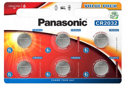 PANASONIC bateria litowa CR2032 BL6