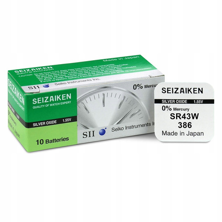 SEIZAIKEN bateria srebrowa SR43W / 386 BL1