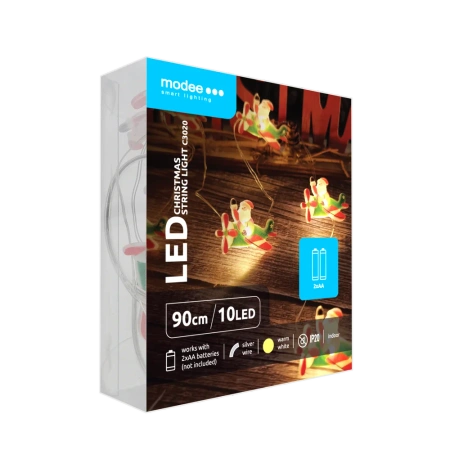 Lampki mikołaj BAT modee 0,9m WARM 10LED ML-C3020