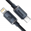 Baseus Crystal Shine Series kabel przewód USB do szybkiego ładowania i transferu danych USB Typ C - Lightning 20W 2m czarny CAJY000301