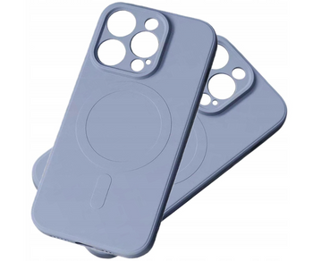 BASEUS Silikonowe etui z MagSafe Silicone Case do iPhone 15 - szare