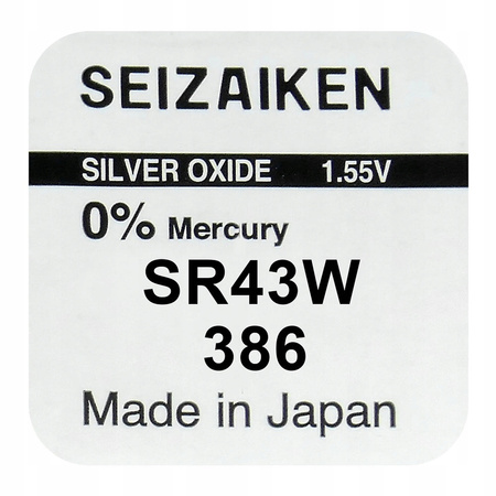 SEIZAIKEN bateria srebrowa SR43W / 386 BL1