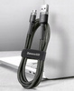 Baseus Cafule Cable wytrzymały nylonowy kabel przewód USB / micro USB 2A 3M czarno-szary CAMKLF-HG1