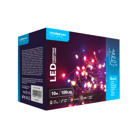 Lampki choinkowe modee 10m RGB 100LED ML-C2003