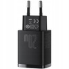 Baseus Compact szybka ładowarka sieciowa USB / USB Typ C 20W 3A Power Delivery Quick Charge 3.0 czarny CCXJ-B01
