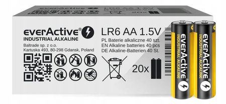 everActive bateria alkaliczna Industrial AA zgrzew 2 szt.