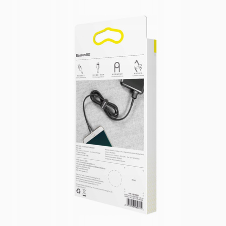 Baseus Cafule Cable wytrzymały nylonowy kabel przewód USB / micro USB QC3.0 2.4A 1M czarno-szary CAMKLF-BG1 