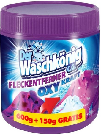 DER WASCHKÖNIG 750 G OXY PROSZEK ODPLAMIACZ DO KOLORU/ OXYGEN STAIN REMOVER POWDER FOR COLORS 12/78/936/PL