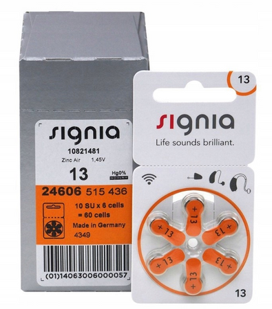 SIEMENS Baterie słuchowe SIGNIA 13 MF (PR48) BL6x10 /zestaw