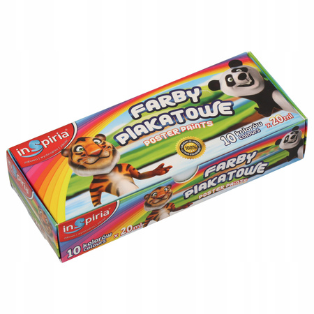 INSPIRA FARBY PLAKATOWE MIX 10 KOLORÓW 20 ML