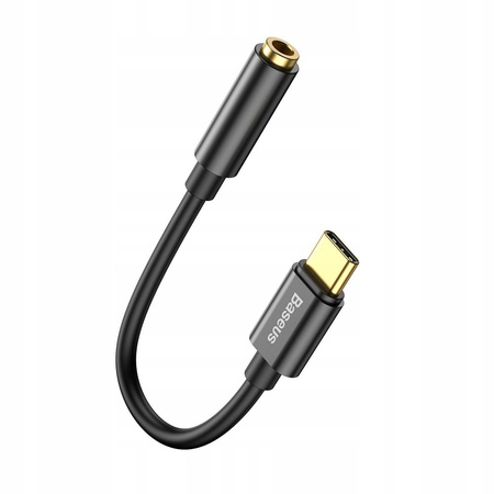 Baseus L54 adapter do słuchawek przejściówka z USB-C na gniazdo audio jack 3.5mm DAC 24 bit 48 KHz czarny CATL54-01 
