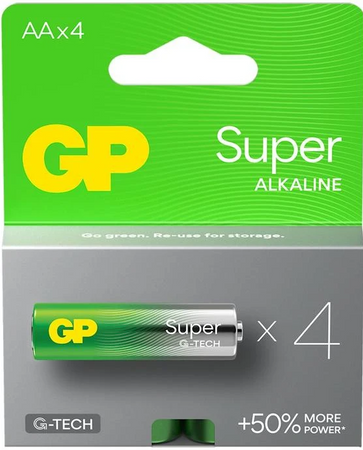 GP bateria alkaliczna SUPER G-TECH AA BL4x3 /zestaw