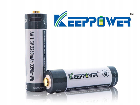KeepPower akumulator ICR14500-226PCM 2260mAh Li-ION m-USB, 2 szt.