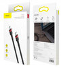 Baseus Cafule Cable wytrzymały nylonowy kabel przewód USB-C PD / USB-C PD PD2.0 60W 20V 3A QC3.0 2M czarno-czerwony CATKLF-H91