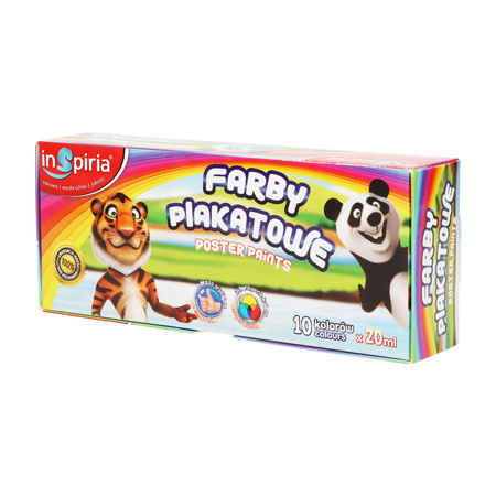 INSPIRA FARBY PLAKATOWE MIX 10 KOLORÓW 20 ML