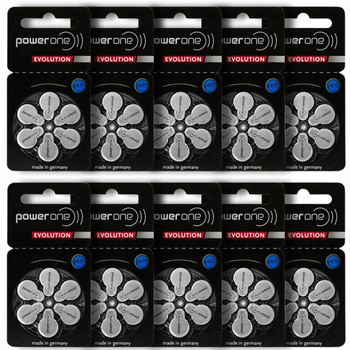 POWER ONE EVOLUTION Baterie słuchowe V675 60 szt.