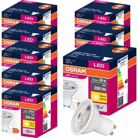 OSRAM Żarówka LED HALOGEN GU10 4,5W = 35W 2700K