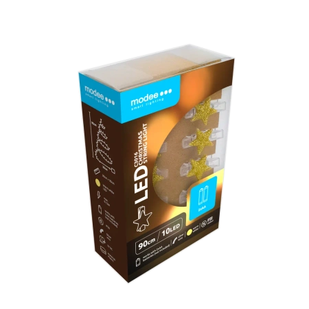 Lampki gwiazd. BAT modee 0,9m WARM 10LED ML-C3016