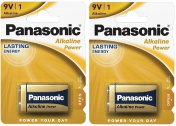 PANASONIC bateria alkaliczna Alkaline Power 9V 2 szt. - zestaw