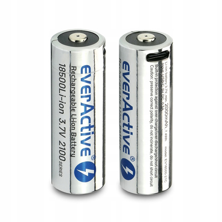 everActive akumulator 18500 3,7V Li-ion 2100mAh micro USB z zabezpieczeniem	