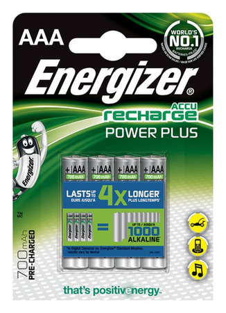 ENERGIZER Akumulatorki POWER PLUS AAA 700mAh bl.4