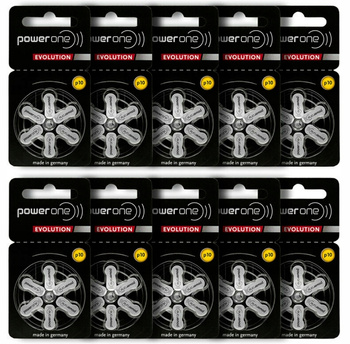 POWER ONE EVOLUTION Baterie słuchowe V10 60 szt.