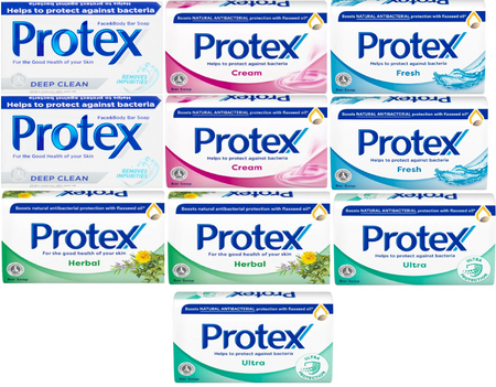 PROTEX MYDŁO SOAP DEEP CLEAN+cream+fresh+herbal 90G 10 / zestaw