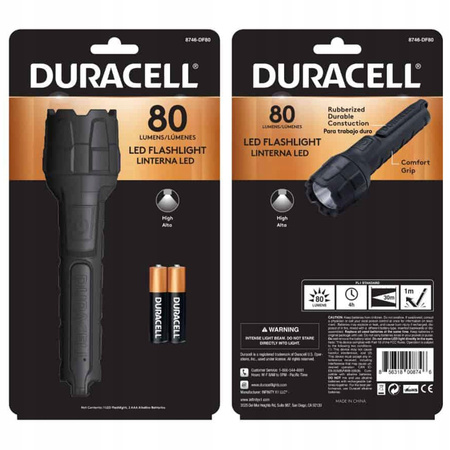 DURACELL LATARKA GUMOWA 80 LM 2AA