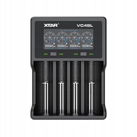 XTAR Ładowarka VC4SL 18650/32650 Li-ION/Ni-MH, 4 kanały, USB-C