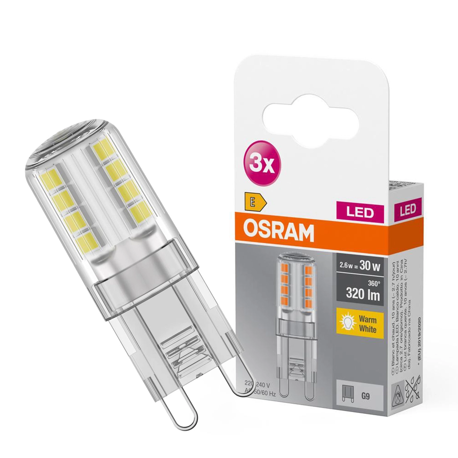 OSRAM 3x Żarówka LED G9 KAPSUŁKA 2,6W = 30W 2700K pol_pl_OSRAM-3x-Zarowka-LED-G9-KAPSULKA-2-6W-30W-2700K-697_4