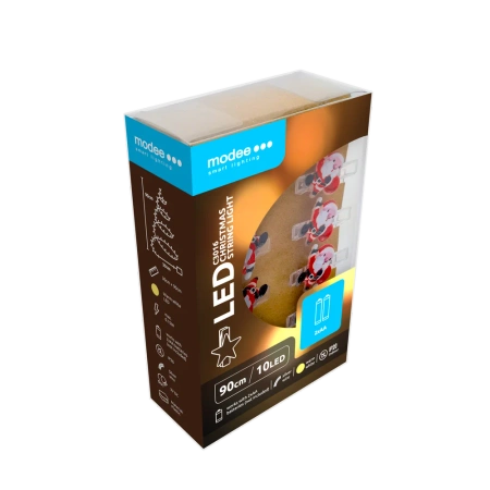 Lampki mikołaje BAT modee 0,9m WARM 10LED ML-C3013