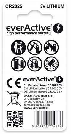 everActive bateria litowa CR2025 bl.2