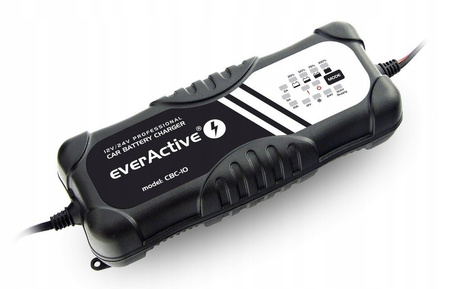 everActive Ładowarka, prostownik samochodowy automatyczny do akumulatora 12V / 24V CBC-10 v2