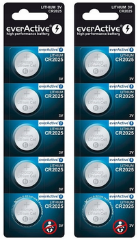 everActive bateria litowa CR2025 10 szt. - zestaw
