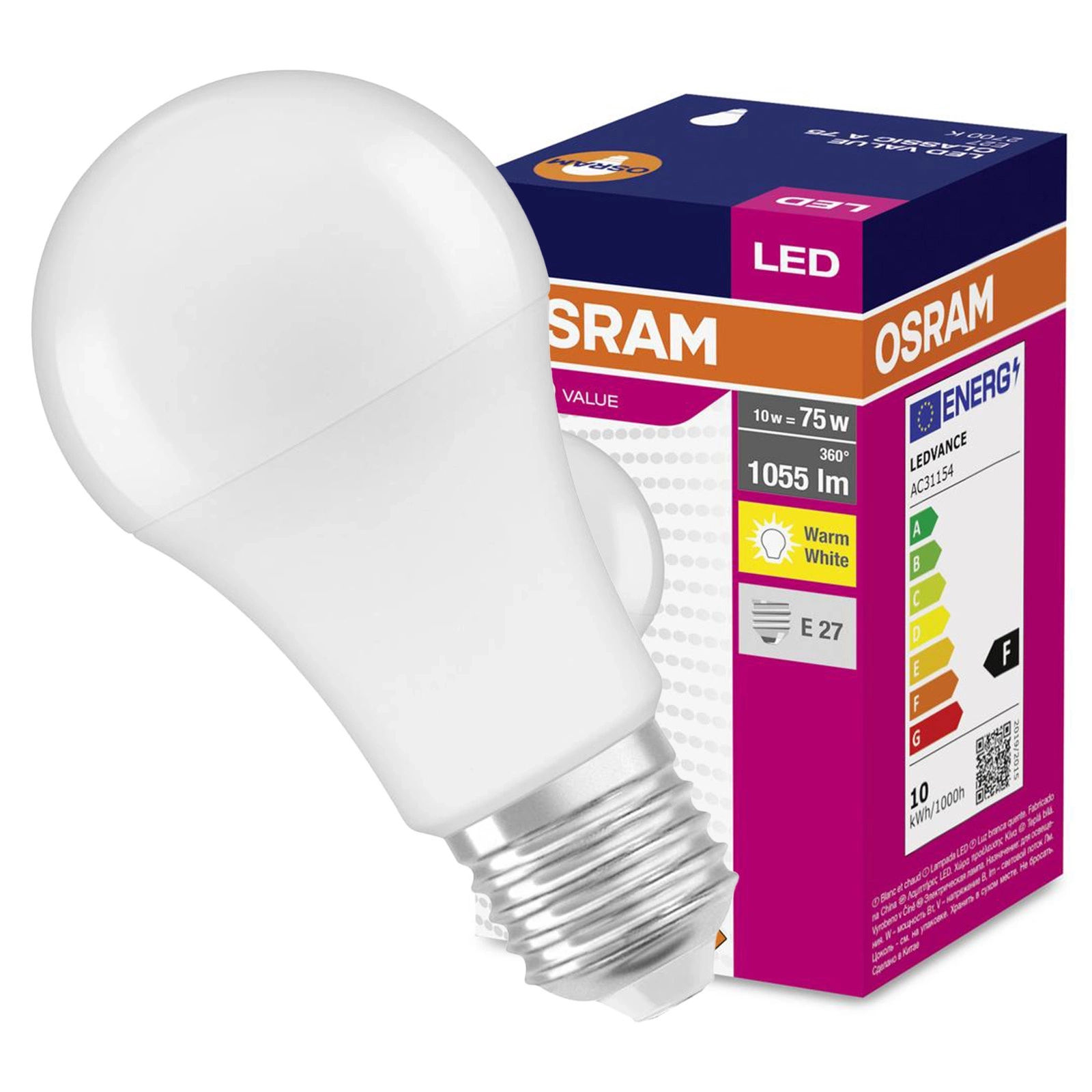 OSRAM Żarówka LED A60 E27 10W = 75W 1055lm 2700K pol_pl_OSRAM-Zarowka-LED-A60-E27-10W-75W-1055lm-2700K-711_4
